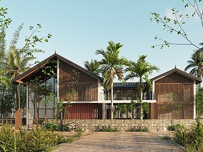 现代简约民宿建筑 自建房 别墅 酒店 农家乐 乡村