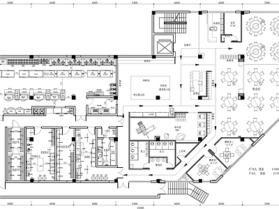 其他餐饮空间 1700海鲜餐厅 施工图