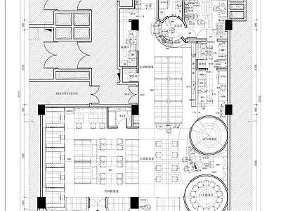 其他餐饮空间 270平私房菜 东北菜系餐厅 施工图