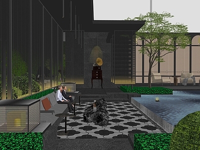 轻奢意式小区景观 示范区 展示区 现代风格 仿古家具 海派风格