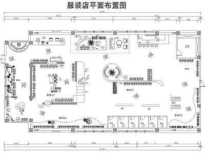 现代服装店 服装店 施工图