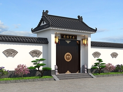 新中式中式其他门 新中式大门 古建大门 庭院大门 别墅大门 入户门