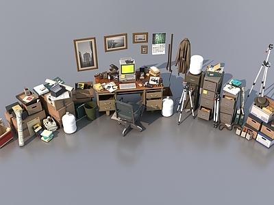 复古办公桌椅 复古办公家具物品