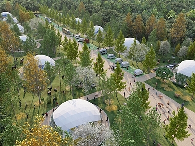 现代轻奢营地 星空顶帐篷 露营基地 帐篷营地
