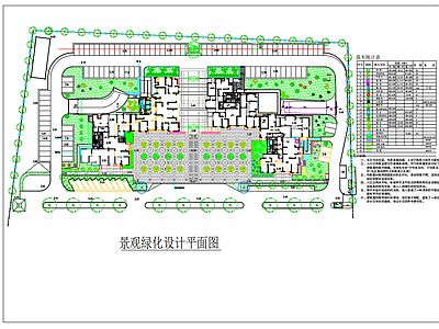现代庭院 景观绿化设计平面 施工图
