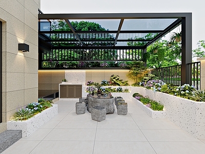 现代阳台 生活阳台