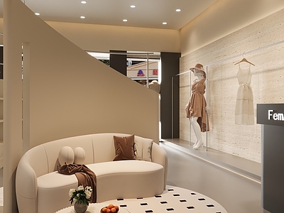 极简奶油服装店 女装店