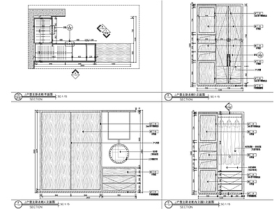 柜体节点 衣柜大样图 新中式衣柜 施工图