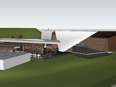 现代小公建 龙湖示范区 折线型 展览馆 小公建