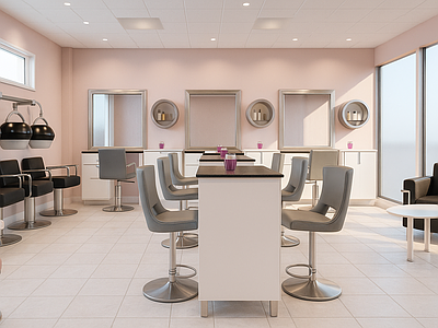 现代极简理发店 理发店 沙龙 理发