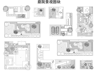 现代庭院 民宿庭院 私家庭院 花园庭院 庭院景观 施工图
