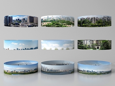 建筑材料 现代环绕背景