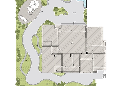 现代庭院 庭院露台 私家庭院 庭院水景 庭院铺装 花园庭院 施工图
