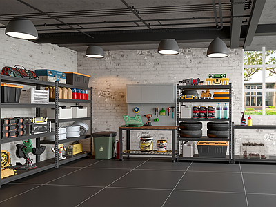 工具 现代 车库工具架 工作室