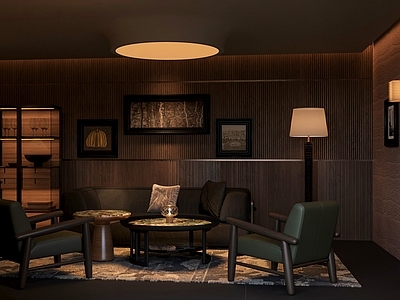 美式复古酒吧 美式 酒吧 包厢