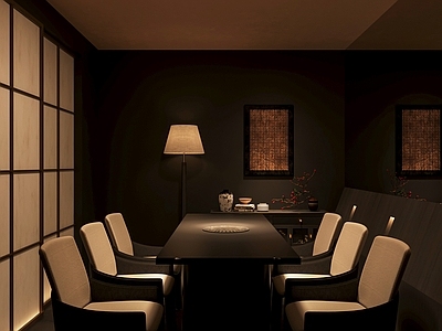 新中式日式包厢 餐厅包厢 日式