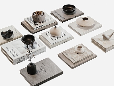 书籍 书 陶罐 摆件 装饰品