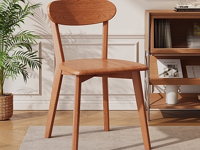 现代中古餐椅 木椅