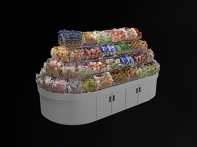 现代超市 零食中岛柜 零食散货中岛柜 干果饼干中岛柜 休闲食品中岛柜 超市零食散货柜