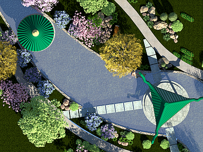 现代屋顶花园 花园 公园 水道 景观