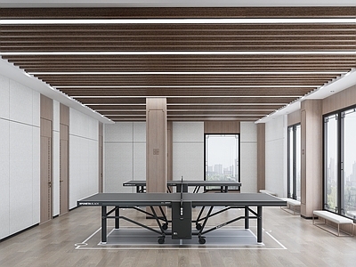 新中式其他休闲娱乐空间 新中式乒乓球厅