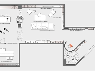 家具展厅 定制展厅 综合展厅 施工图