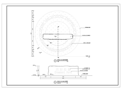 公园主入口空间 公园LOGO详图 公园入口 施工图