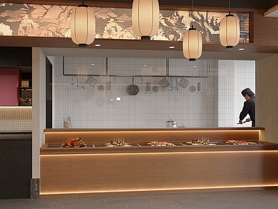 现代中餐厅 餐厅明档出餐口