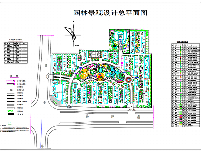 现代庭院 小区园林景观设计 施工图