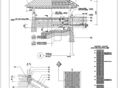 现代亭子 廊亭 景观亭 施工图
