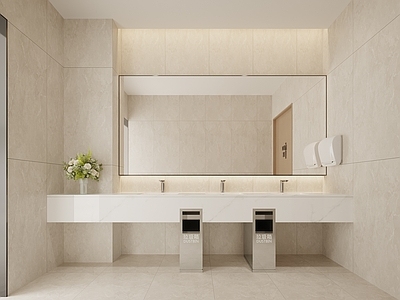 现代公共卫生间 公共卫生间洗手台