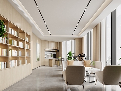 现代休息区 职工之家 茶歇室