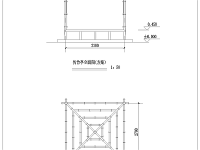 现代亭子 圆亭 廊亭 景观亭 施工图