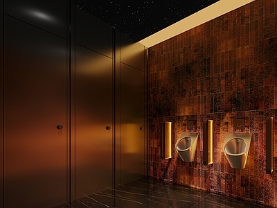 现代轻奢酒吧 现代酒吧卫生间 轻奢卫生间 公共卫生间