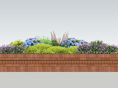 现代新中式其他景观小品 景观花池 红砖花池 艺术红砖