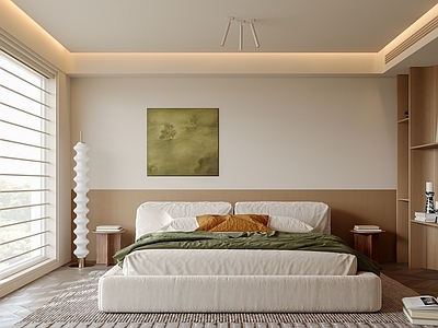 现代侘寂家居卧室 主卧 次卧