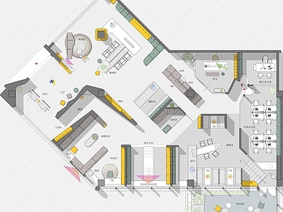 家具展厅 家具展厅平面方案 含彩平文件 施工图