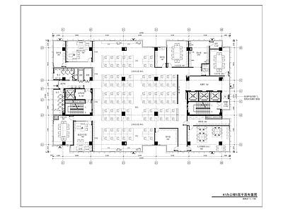 整体办公空间 12386平办公 平面系统 施工图