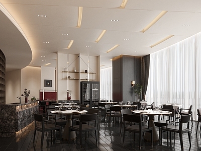 现代轻奢中餐厅 餐厅 施工图