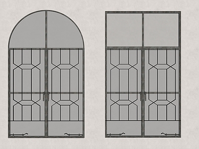 现代中式平开窗 钢窗 老上海窗户