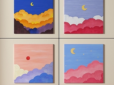 现代奶油挂画 女孩房挂画 书房挂画 客厅挂画 玄关挂画 办公室挂画