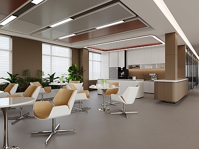 现代工业茶水间 现代高级茶水间 吧台 卡座 办公空间