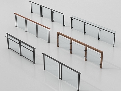 现代栏杆 扶手 阳台护栏 玻璃栏杆 护栏 现代围栏护栏