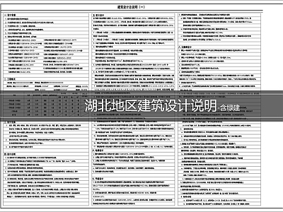 现代设计说明 湖北建筑设计说明 施工图