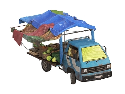 汽车 蔬菜摊 水果摊