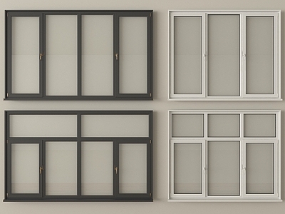 现代平开窗 现代窗组合 平开窗 落地窗 阳台窗