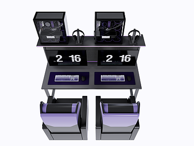 现代网吧 网咖包房 电竞包房 电竞桌 电脑桌 电竞沙发