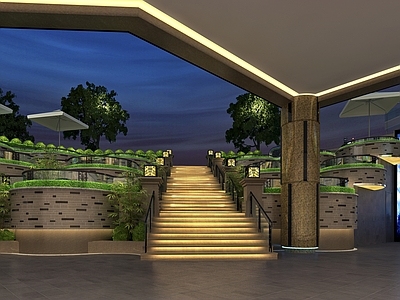 现代商场 商场 下沉广场