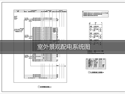 景观电气 景观电气系统图 施工图