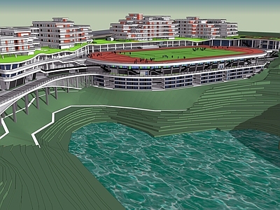 现代学校建筑 山地学校规划 山地学校建筑 大学校园 中学校园